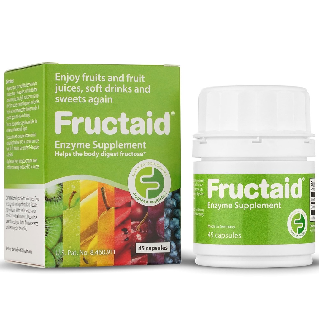 Tambahan Enzyme - 45 Kapsul, sehingga Anda dapat menikmati Buah, Jus Buah, Minuman lembut, dan Permen Lagi, Tambahan Dieter, Gluten- Bebas, Lactoe- Bebas