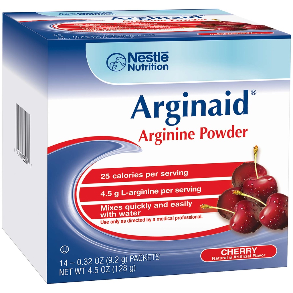 Arginaid Arginine Powder Drinder Mix, Cherry - Nutriness Needs for Wound Care - 0.32 OZ Packet (14 CT / Pack) (Paket 2)