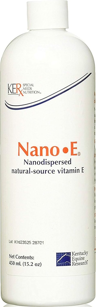 Kentucky Equine Research Nano -E: Natural Source Vitamin E Antioksidant for Horses, 450 mL