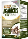 Nutrition Bioactive Organic Agaricus Ultra - 7 Mushroom Extract Agaricus blazei Murill Cordyceps, Maitake, Turkey Tail, Lingzhi, Shiitake untuk Advane Advance Immune Dukungan, USDA Organik