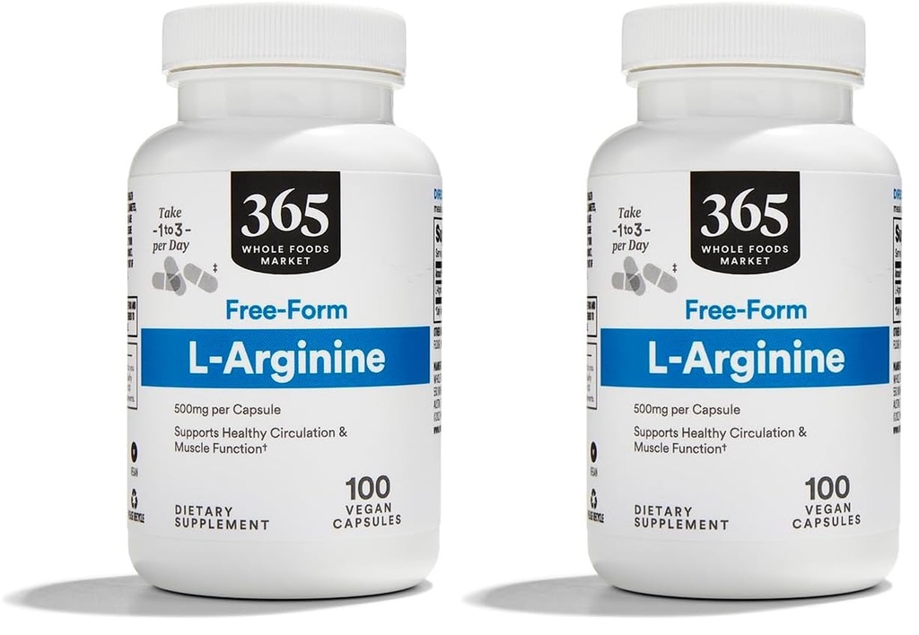 Whole Foods Market, L Arginine 500Mg 100 Veggie Caps (Paket 2)