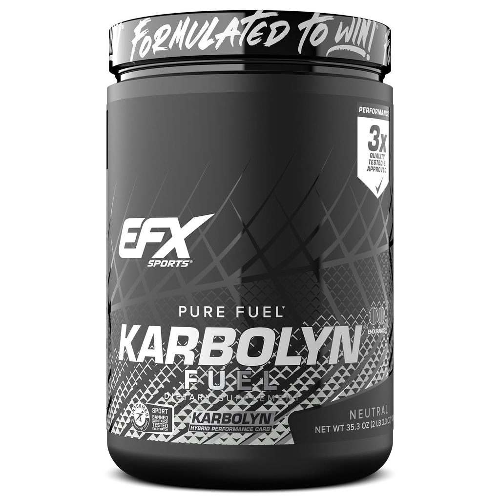 EFX Sports Karbolyn Fuel 124; Fast-absorbing Carbohydrate Powder 124; Carb Load, Substained Energy, Quick Recovery 124; Stimulant Free 124; 20 Servings (Netral)