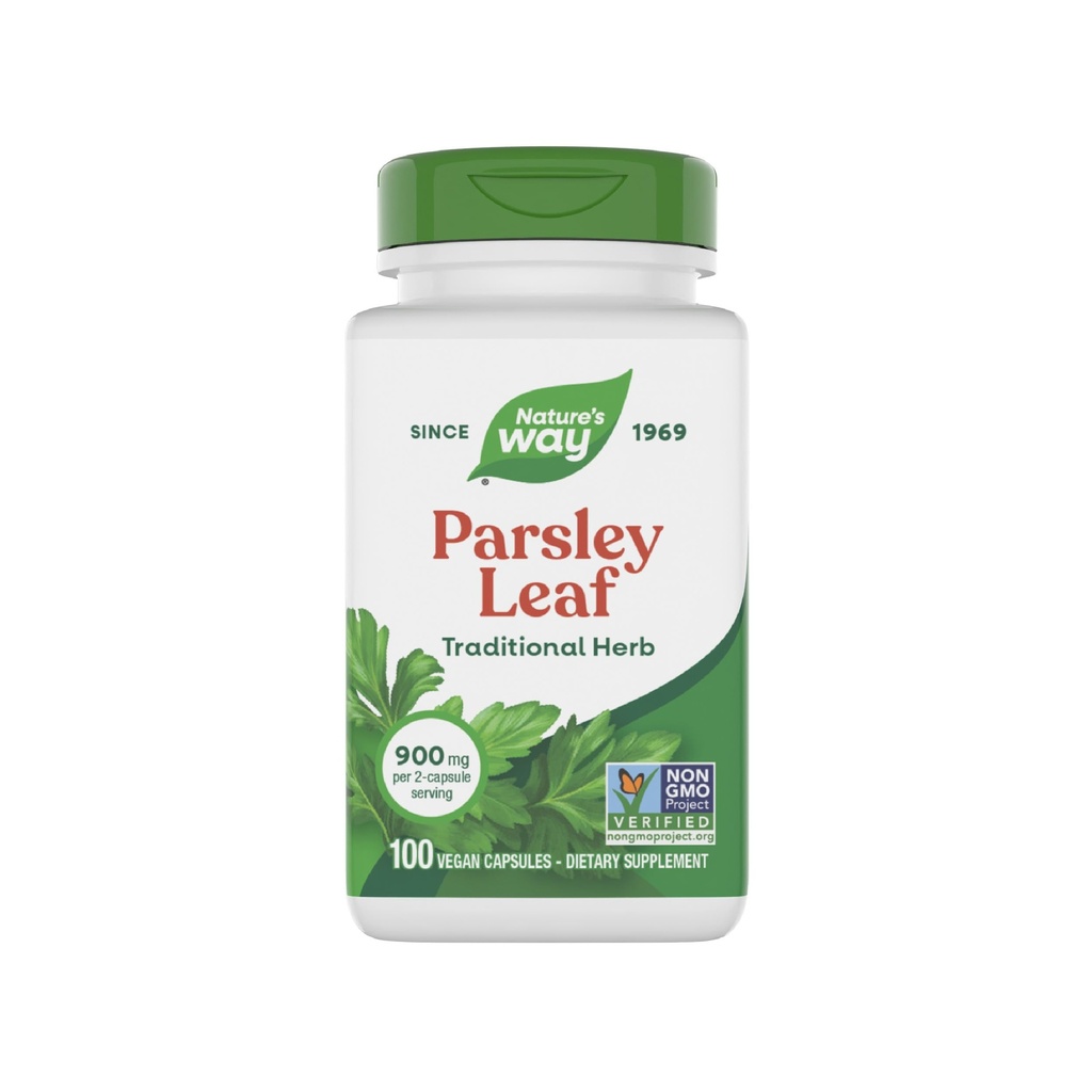 Nature 's Way Premium Herbal Parsley Leaf Menyediakan Chlorophill, 100 Vegan Capsules