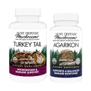 Bundle Host Defense Bundle with Turkey Tail Capsules, 120 Count & Agarikon Capsules, 60 Count - Dukung Digetical & Ammune Health - Dukung Imune Functions & Sel *