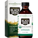 Ibu Alam USDA Organik Minyak Benih Hitam - Dingin Menekan, Unsoured & Vegan Nigella Sativa, Tinggi Thymoquinone (2% +), Omega 3 6 9 untuk Imune, Gabungan & Heart Dukungan, Rambut & Skin, NON-GMO, 4oz