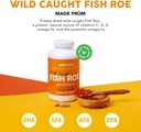 Paleovalley Wild Caught Fish Roe - DHA / EPA, Full Spectrum Omega -3 Fatty Acids - Inflammation, Vision, Mood, Immunity Boost - 28 Hamba