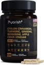 Ceylon Cinsule Capsule 30: 1 Extract Equalle 9000mg 124; Turmeric, Ginseng, Apple Cider Berberine Plus Bitter Melon Gymnema, Kutki, Chirata 120 Veg Capsules - 60 Days Supply
