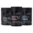 Penelitian Olahraga Creatine Monohydrate Enhanced by The Omega Power House Antartika Krill & Fish Oil with Triple Power EPA DHA and Phospholipids, Choline & Astaxanthin - Fit for Champions