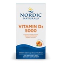 Nordic Vitamin D3 5000, Orange - 120 Mini Soft Gels - 5000 IU Vitamin D3 - Support Heally Bones, Mood & Imune System - Non-GMO - 120 Servings