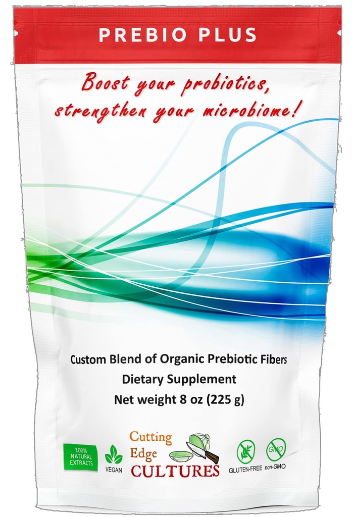Cutting Edge Cultures Prebio Plus Prebiotic Fiber Powder Best Custom Blend of Organic Prebiotic Fibers Dieter Supplemen 8 oz