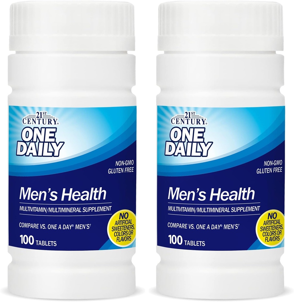 21 Century Satu Daily Men 's Health Tablet, 100 Count (Paket 2)