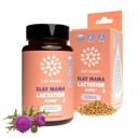 Suplemen Lactation Organik OAT MAMA - 'Slay Mama' Bite Thistle & Fenugreek Capsules - Herbal Lactation Blend, Dukungan Postpartum untuk Ibu Breastfeed