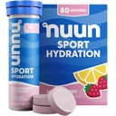 Nuun Sport Electrolite Tablet dengan Magnesium, Kalsium, Potasium, Chloride & Sodium, Gluten Free & Vegan, Strawberry Lemonade, 8 Pack (80 Servings Total)