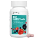 Dr. Berg Kids Chewable Multivitamin (NOT Sweetened w / Sugar) - Daily Multivitamin for Kids That Includes 20 Nutrients & Trace Mineral Complex - Mixed Berry Vitamin Chewable for Kid - Red Wafers