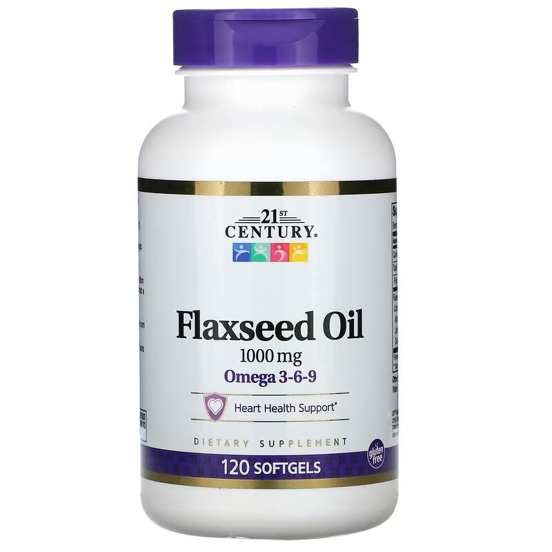 21 Century Flaxseed Oil 10000mg Softgels 120 Count (3 Pack)
