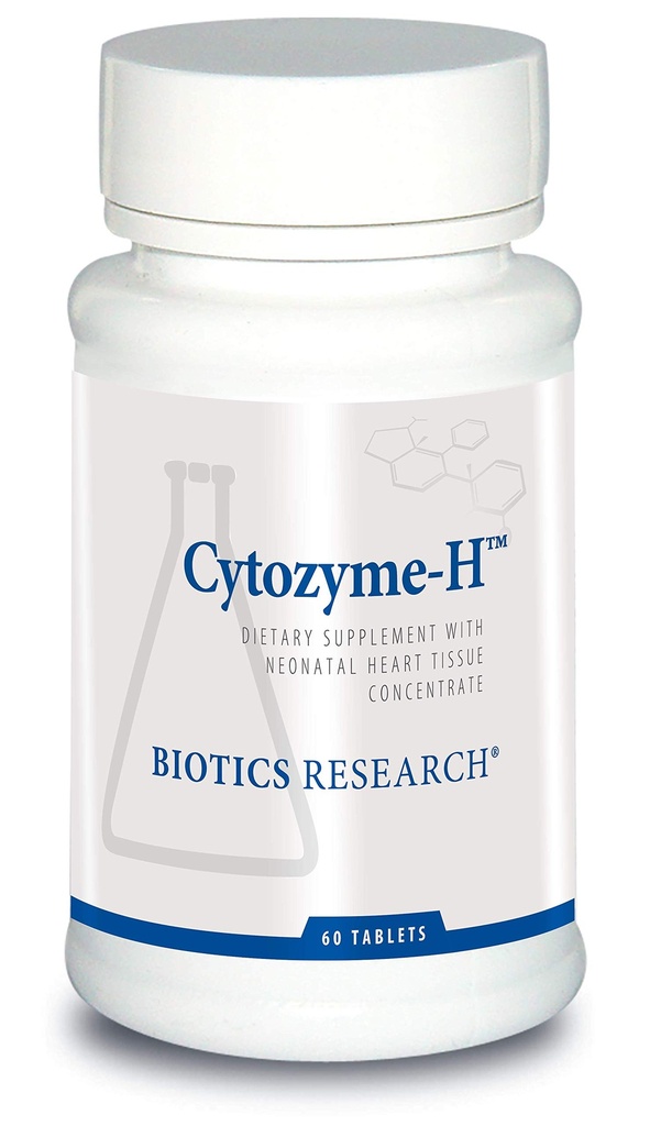 Biotics Research Cytozyme H Glandular Cardiovascular Dukungan, Bovine Heart Konsentrat, Promotes Muscular Dukungan, Boosts Energy, SOD, Catalase, Power Antioksidant Activity 60 tablet