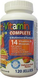 Paman Moishy Chidrens Multi- Vitamin Mineral Jellies dengan Choline - 120 Jellies oleh Paman Moishy