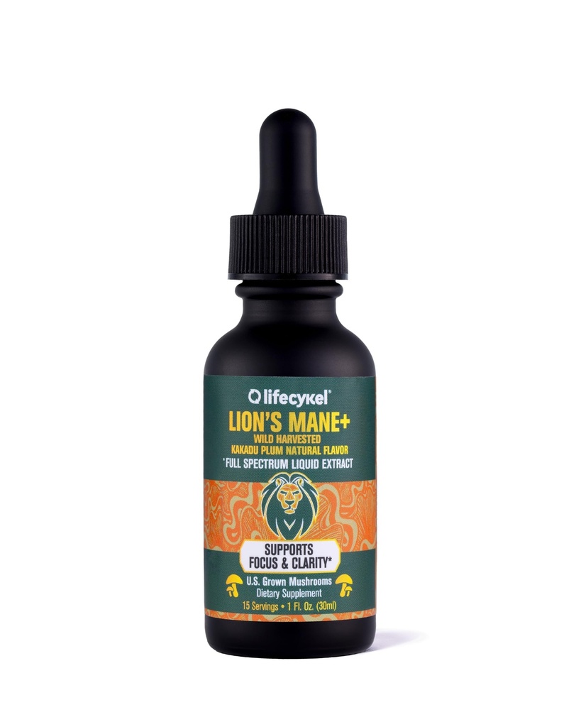 Hidup Cykel - Singa Jamur Mane Ekstrak dengan Kakadu Plum - Otak Booster Nootropic untuk Memori, Fokus & REM Tidur - Non-GMO, Mashroom Mitture - 1 Fl Oz (15 Pelayan)