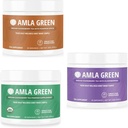 Amla Powder, Green Tea Superfood Suffood Suplement with Labu Spice & Indian Goseberry & Elderberry, Organik, Vegan, 30 Servis