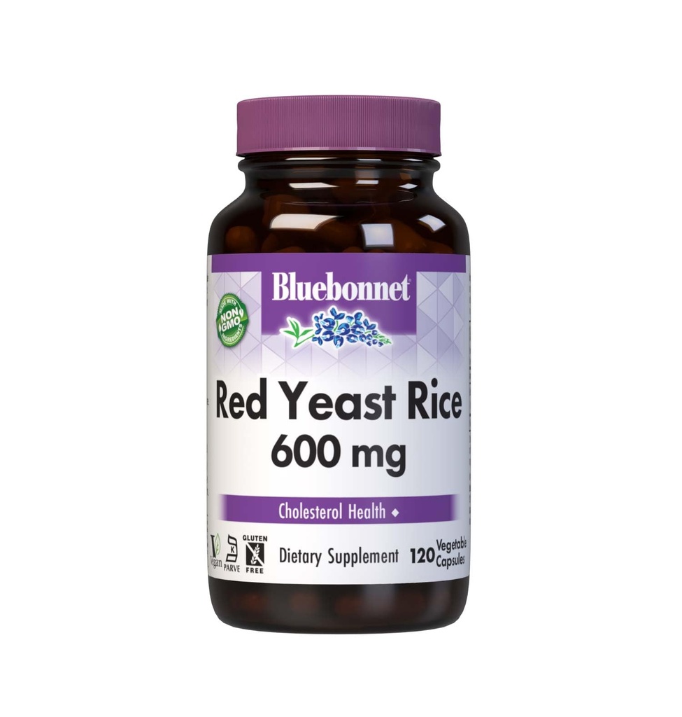 Bluebonnet Nutrition Red Yeast Rice 600 mg, Heart Health *, Non- GMO, Vegan, Kosher Certified, Gluten- Free, Soy- Free, Dairy-