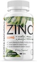 Zinc 50mg, (60 Tablet), Specially Formulated for Sensitive Stomach, Ammune Support, Skin & Hair, Vegan Zinc Supplemen, Non-GMO Dibuat di USA