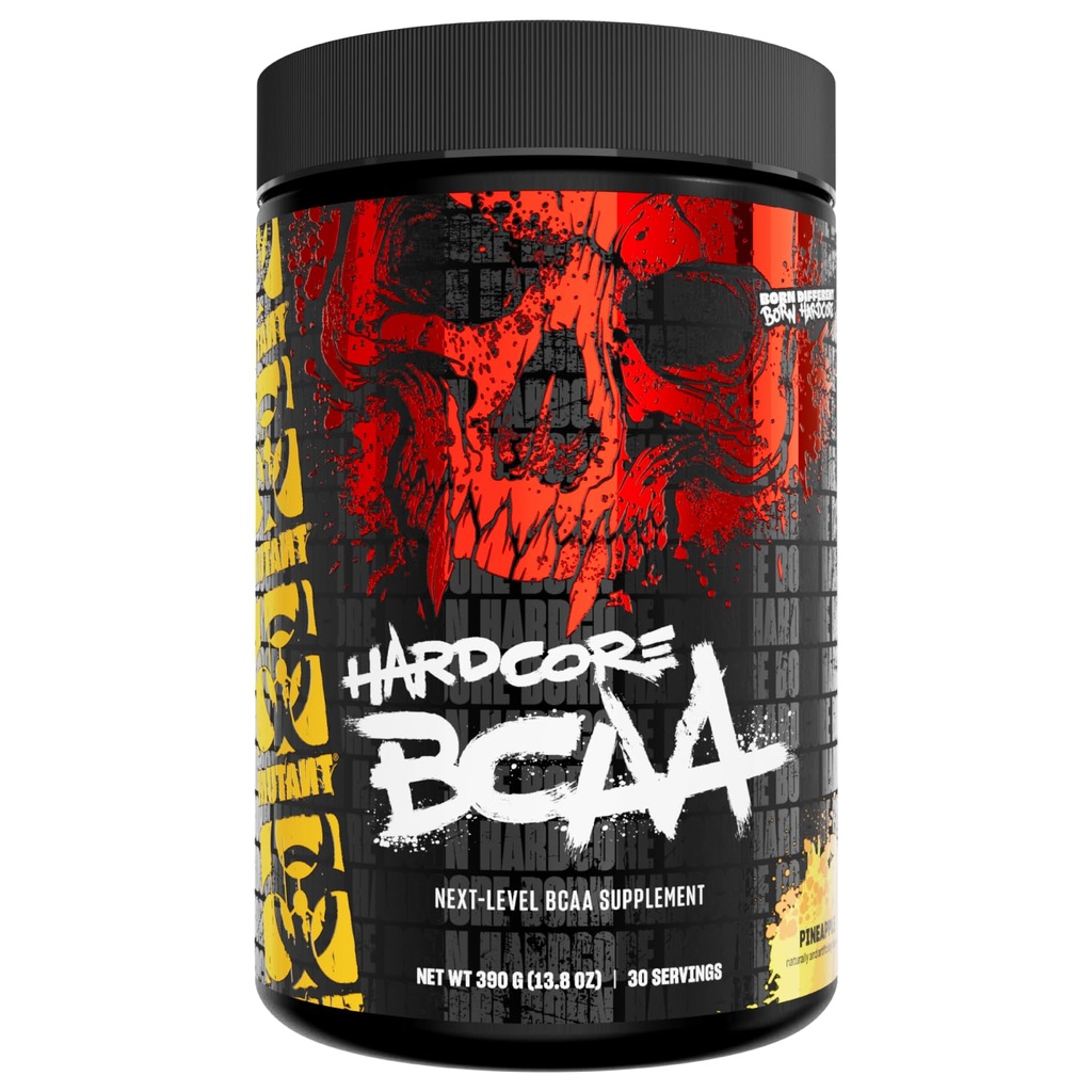 Mutant Hardcore BCAA - Pra, Intra atau Post Workout - BCAA Tingkat Selanjutnya branched- Chain Amino Acids Suplemen - Hidration + Recovery - 30 Serving - Pineapple