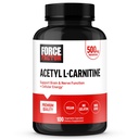 Force Factor Acetyl L- Carnitine Duplement Brain, Nerve Dupport Suplement, and Cellular Energy Booster, Acetyl L- Carnitine 500mg, Premium Quality, Vegan, Non-GMO, 100 Vegetable Capsules