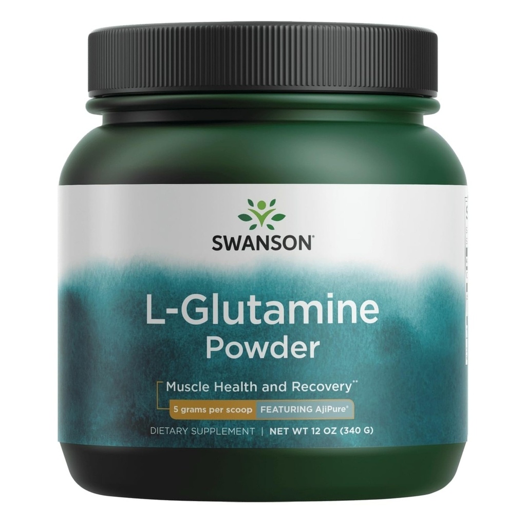 Swanson Amino Ajipure L- Glutamine Powder 12 Ounce (340 g) Pwdr