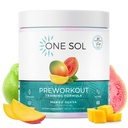 One Sol Pre- Workout for Women, Enhanced Pump & Focus, No Jitters Or Craster, Natural Ingredials, 100% Vegan, Gluten Free & Soy Free, (Mango Guava)