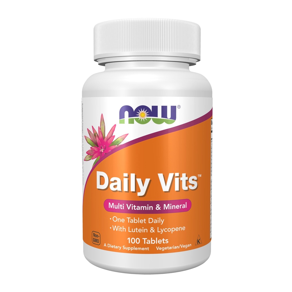 Now Foods Suplemen, Daily Vits ™, One Tablet Daily with Lutein & Lycopene, 100 tablet