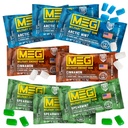 MEG - Gum Energi Militer 124; 100mg Caffeine Per Piece + Increase Energy + Boost Fisik Performance + Multi Flavors of Norctic Mint, Spearmint, & Cinnamon + 8 Packs (40 Count)