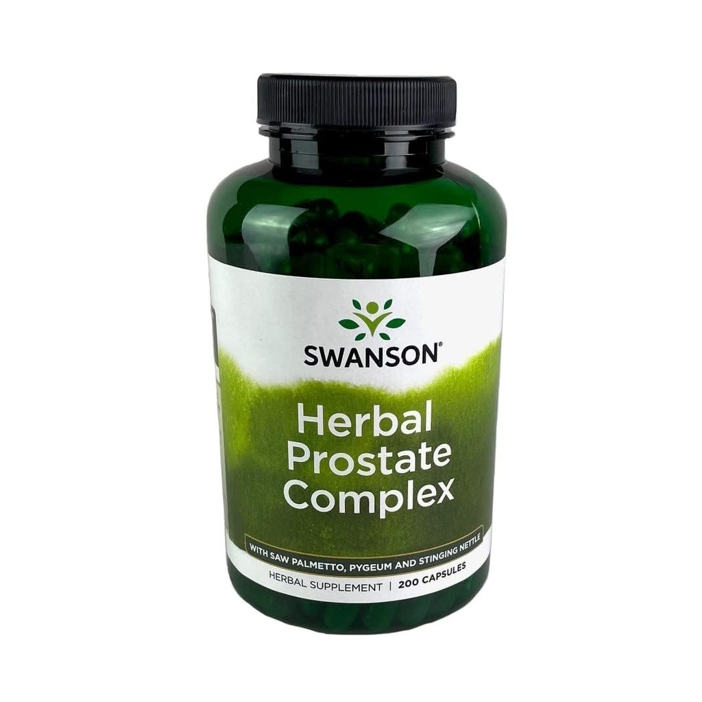Swanson Herbal Prostate Complex - Men 's Suplement - Features Pygeum, Saw Palmetto & Stinging Nettle - (200 Kapsul)
