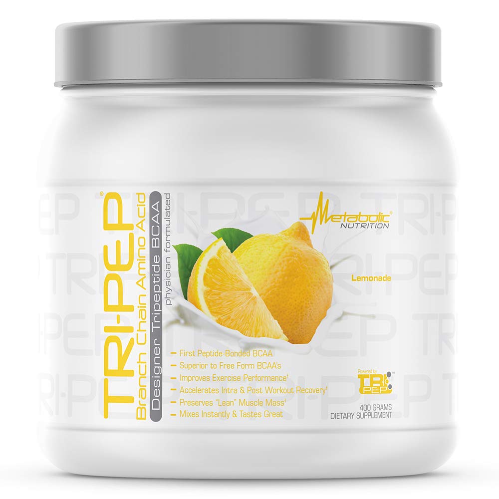 Nuklir Metabolic - TRIPEP - Tri- Peptide Branch Chain Amino Acid, BCAA powder, Pra Intra Post Workout Supplemen, Limun, 400 Grams (40 Servings)