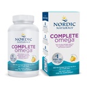 Nordic Complete Omega, Lemon Flavor - 120 Soft Gels - 565 mg Omega-3 - EPA & DHA dengan Added GLA - Sehat Skin, Cognition, Positive Mood - Non-GMO - 60 Servings