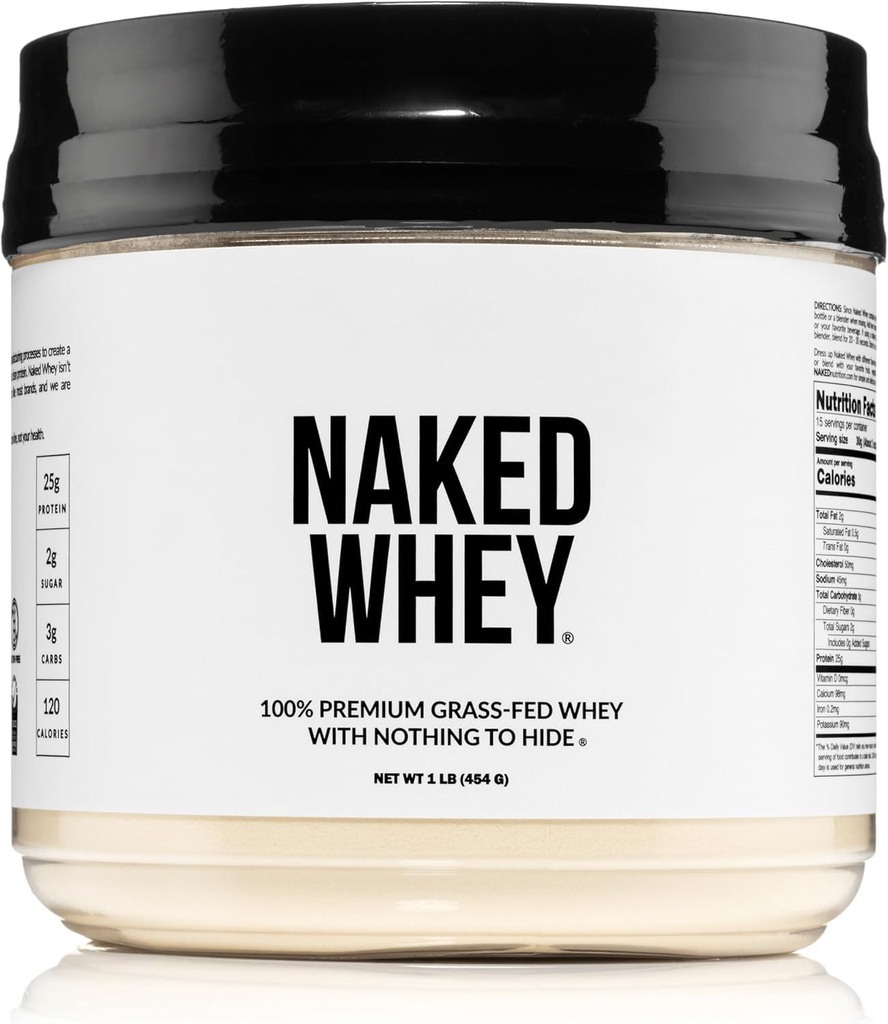 NUSD Whiy 1Lb - Hanya 1 Ingrediens, Grass Fed Whey Protein Powder, Undenature, No Gmos, No Soy, Gluten Free, Stimulate Growth, Enhance Recovery - 15 Servings