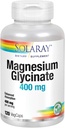 Solaray Magnesium Glycinate 400 mg 124; Relaxation sehat, Dukungan Bone & Cardiovascular (120 CT, 30 Servings)
