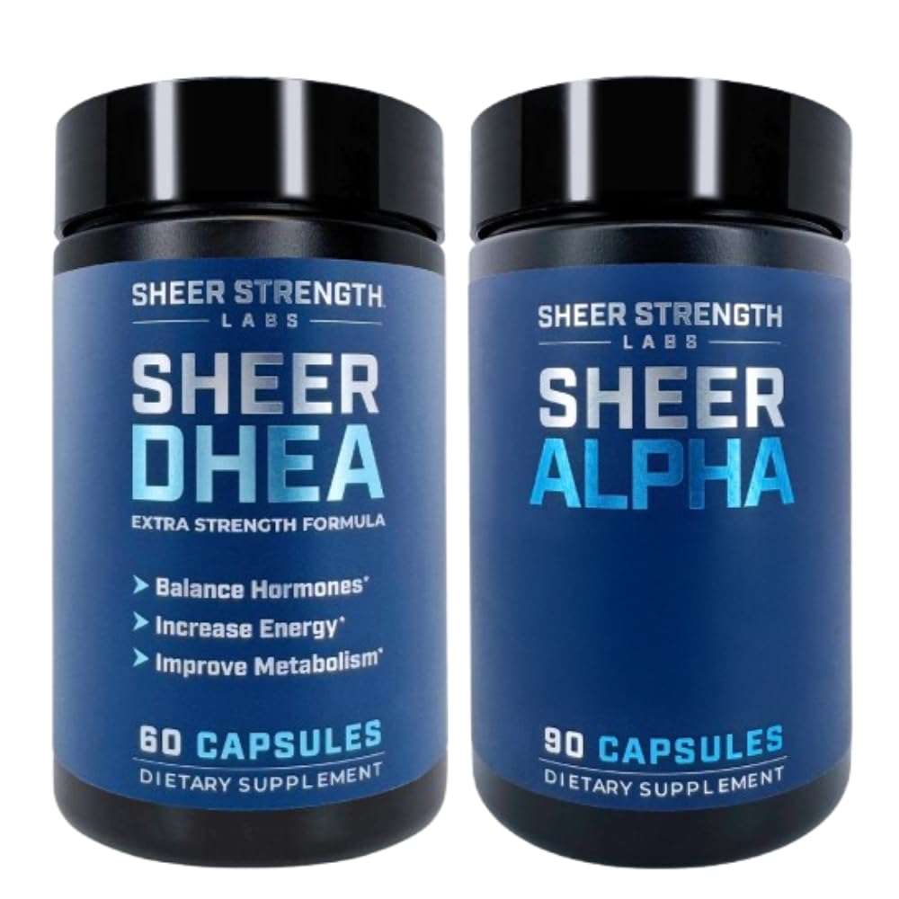 Tambahan DHEA untuk Men + Sheer Alpha - UItimate T Boosting Stack for Men