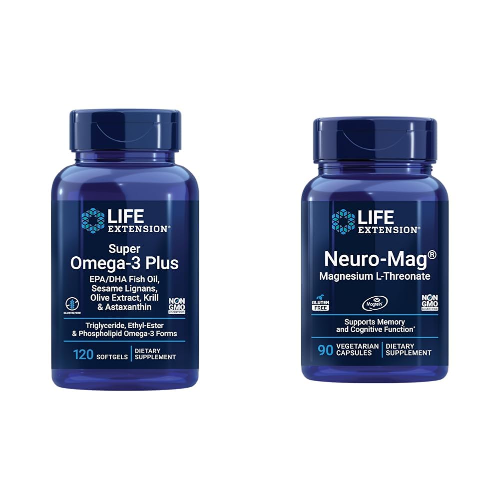 Ekstensi Hidup Super Omega- 3 plus EPA / DHA Fish Oil, Sesame Lignans & Neurro- Magnesium L- threonate