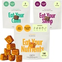 Gem Bite Complete Routine Variety Pack with Daily Multivitamin (14 Bite), Chill- Out Calm (7 Chews) & Deep Sleep Aid (7 Chews)