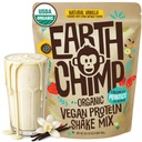 EarthChimp Organic Vegan Powder - dengan Prograsi- Non GMO, Dairy Free, Non Whey, Tanaman berbasis Protein Poader untuk Perempuan dan Pria, Gluten Free - 26 Oz (vanilla)