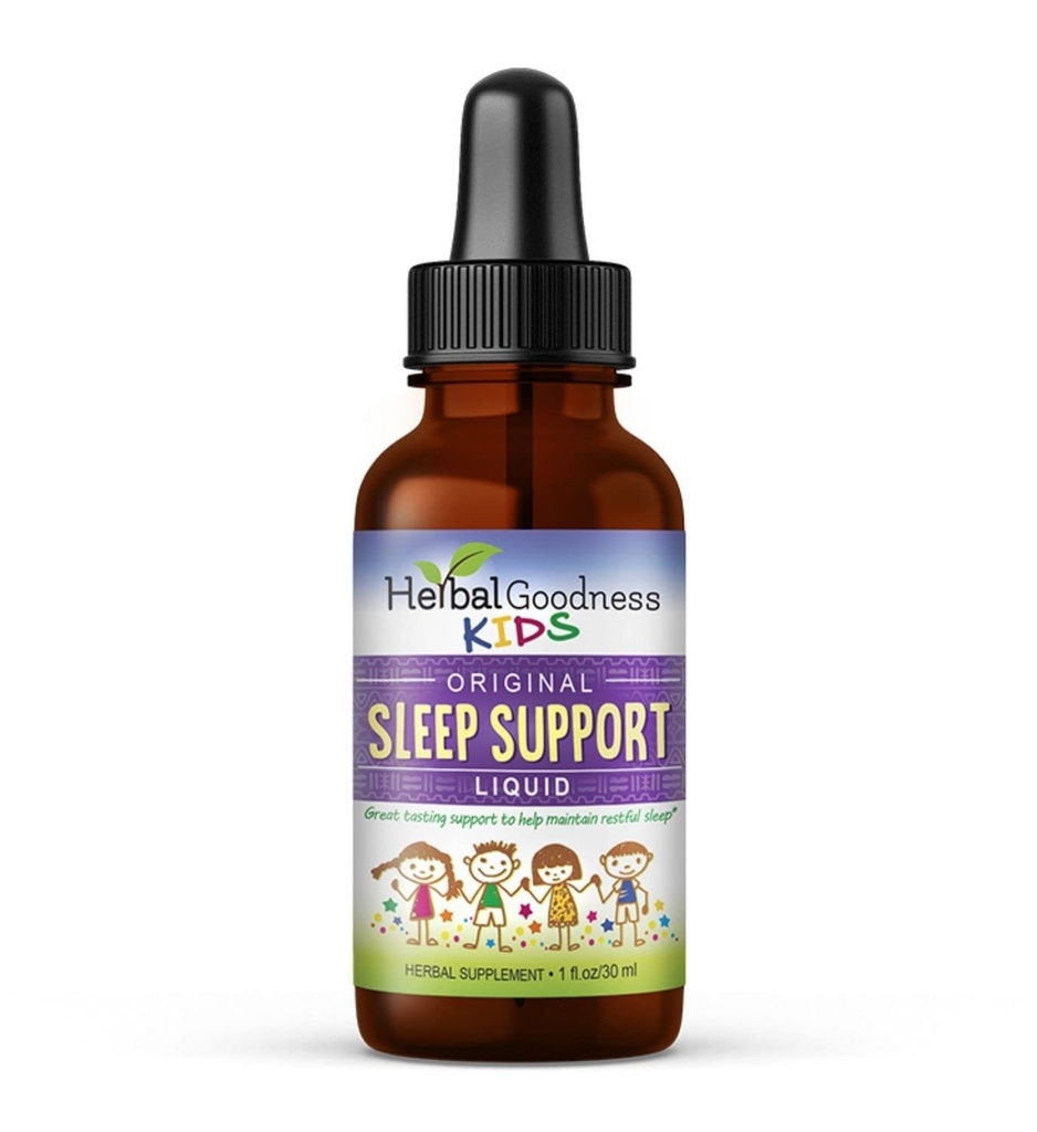 Anak-anak Mendukung Ekstrak Cair - Tanaman Anak Alami Berdasarkan Bantuan Tidur Herbal, dengan Chamomile, Daun Guava - Ekstrak Cairan 1oz - Herbal Kebaikan (1 Unit)