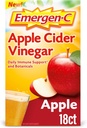 Emergen- C Apple Cider Vinegar Vitamin C Fizzy Drink Mix, Dietary Support, Apple - 18 Count