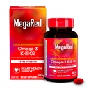 MegaRed Omega-3 Krill Oil 500mg Ekstra softgel (40 Count dalam kotak) - Krill Oil No Fishy Aftertaste