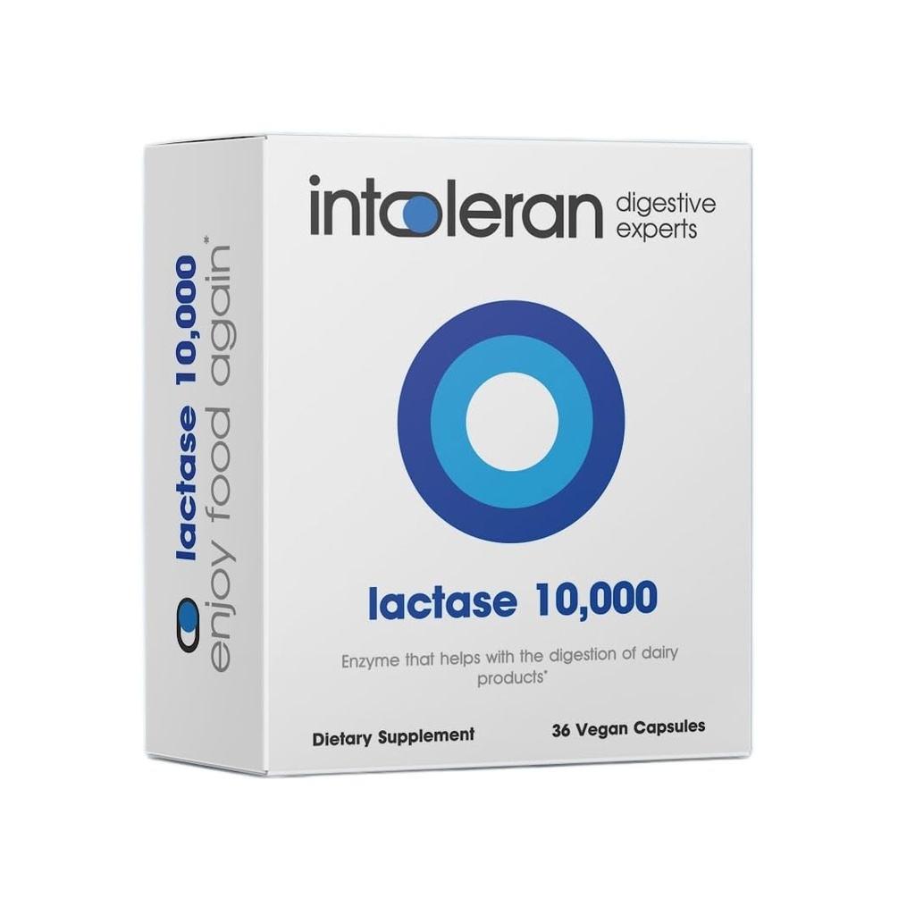 Intoleransi Lactase 10,000 Digetical Enzymes - 36 Capsules 124; Tambahan untuk Laktosa Intoleransi 124; Lactase Enzyme Yang Membantu Digest & Laktosa 124; High Dosed