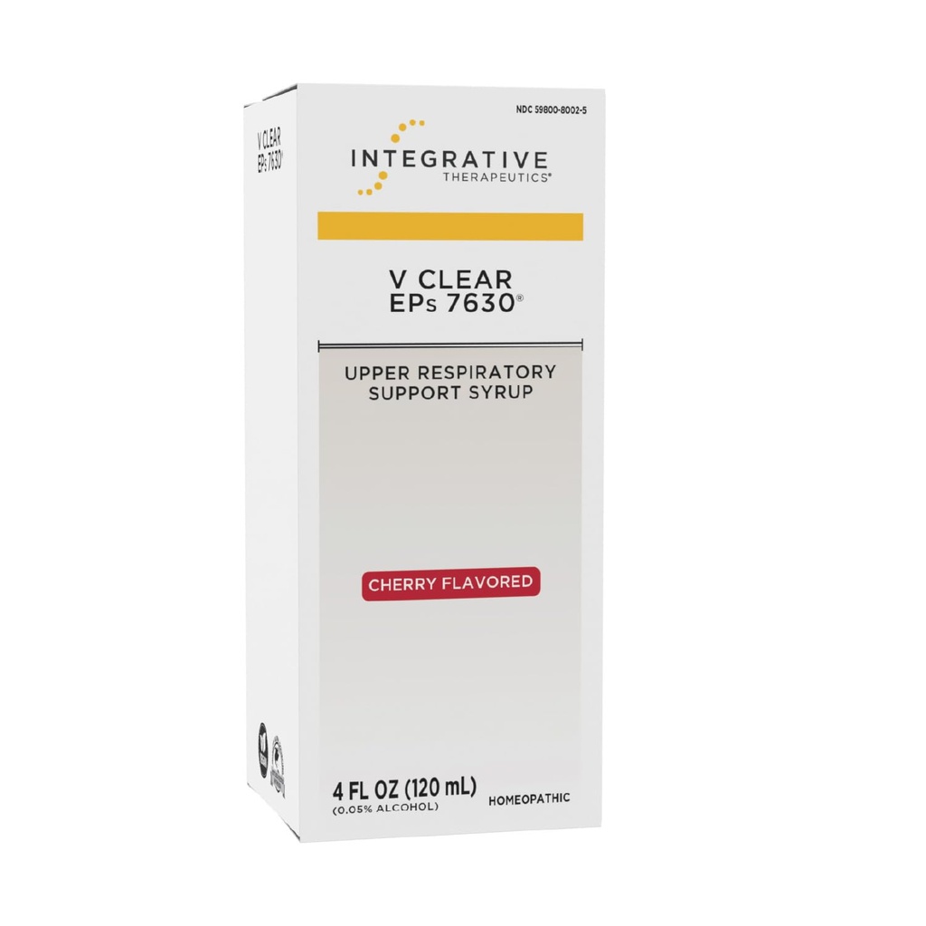 Terpadu Therapeutics V Clear EPs 7630 - Mendukung Ketidaknyamanan dari Throat, Nasal & Bronchial Irritations - Upper Respiratory & Lung During Common Cold for Children and Adults - Cherry, 4 oz