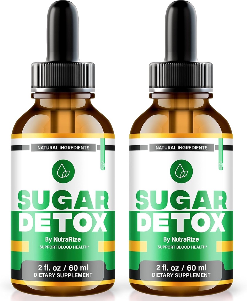 NutraRize (2 Pack) Sugar Detox Drops, SugarDetox Drops, 21- Day Sugar Detox Challenge, All-Natural Liquid Cleanse for Starners, Premium Blood Formula Gotas Review (60 Servings)