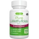 Igennus Pure Metil Foling 400 mcg, 180 Tablet, Clean Label, Form of Folic Acid 5-MTHF (Vitamin B9), Vegan, Sutable for Pregnancy, One-a-Day, 6 Bulan Suppply