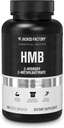 Jacked Factory Essentials HMB Capsules - Suplemen HMB untuk Lean Muscle Growth, Preventing Muscle Breakdown Selama Calorie- Defisit, & Enhancing Muscle Recovery - 120 Vevgie Capsules