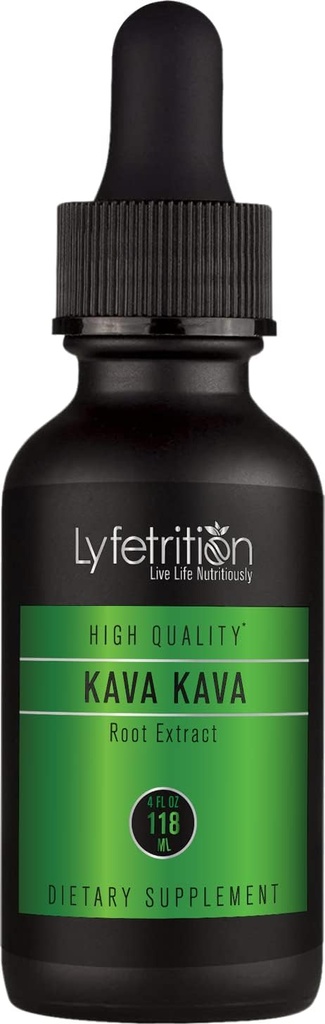 Lyfetrition Kava Root Extract dengan Active Kavalactones 540mg, 220 Servings, Cruelty-Free, Eister-to- Consume Liquid Drops, Quick Absorpsi, GMP-Cerfied, Desired Party Test, Non-GMO, dibuat di Amerika Serikat