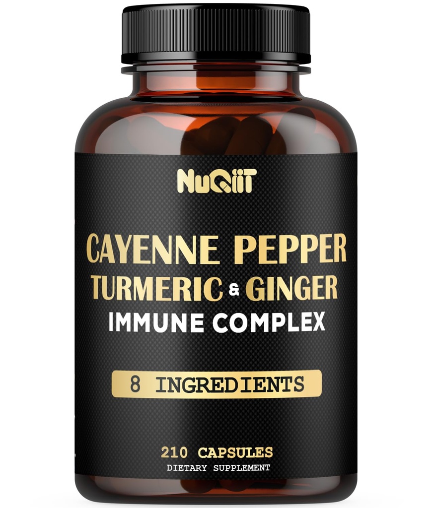 210 Pil - Cayenne Pepper Capsules Organik dengan Turmeric, Ginger, Imune Dukungan Kompleks sebagai Elderberry, Echinacea, Bulb Bawang - Ditraffic, Heart Health & Body Management